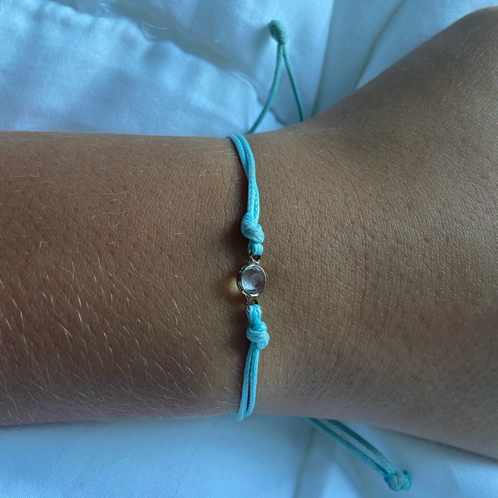 clear stone bracelet (april birthstone)